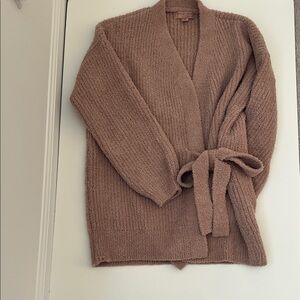 Barefoot Dreams Cozy Beige Knit Cardigan Sweater